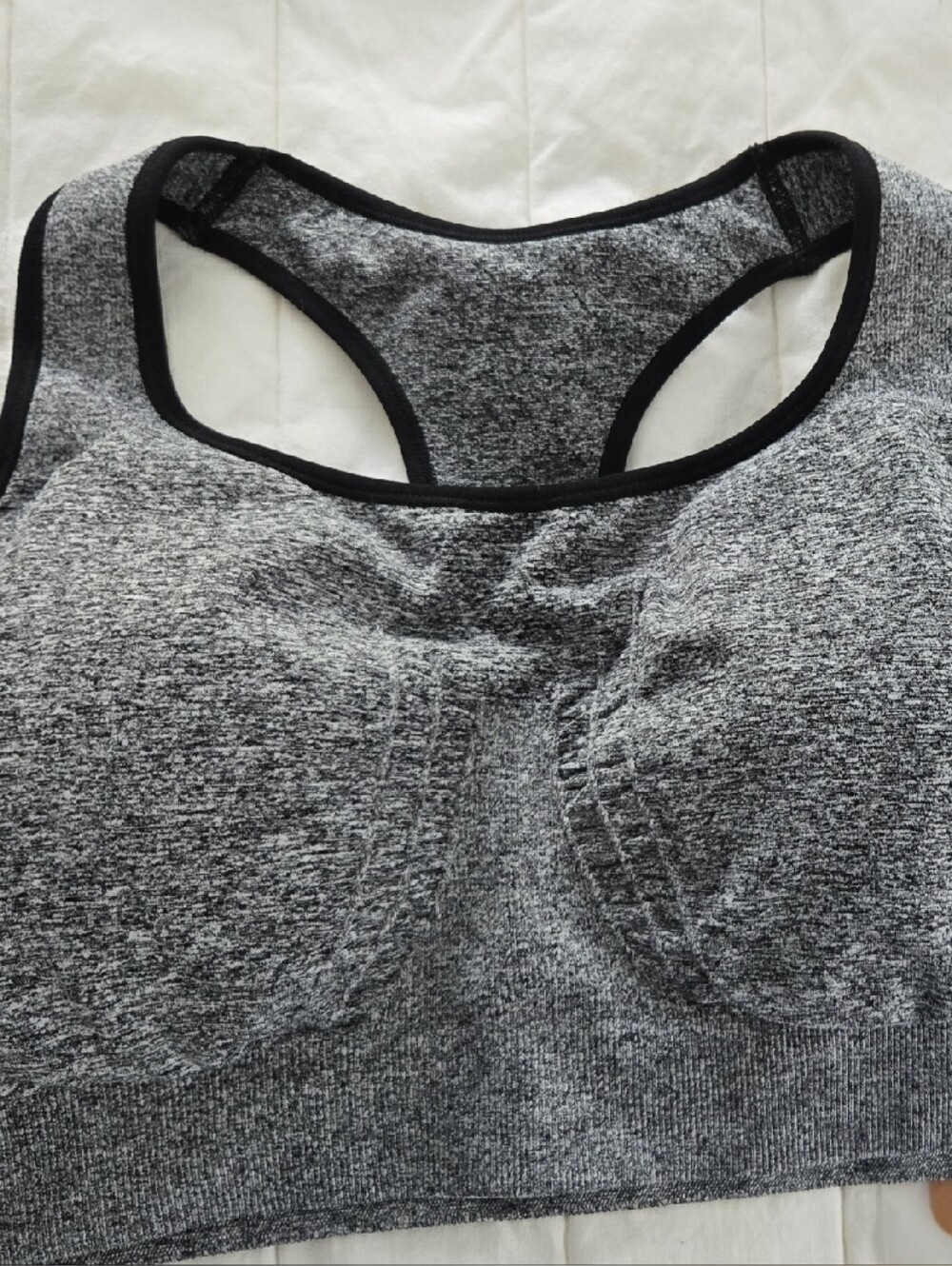 Truekind Gray Seamless Racerback Reactive Sports Bra